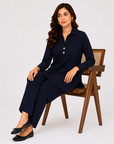 Black Placket Co-ord Set