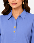 Periwinkle Blue Placket Co-ord Set