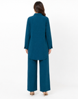 Peacock Teal Placket Co-ord Set