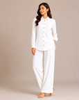 White Collared Co-ord Set