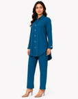 Sapphire Blue Collared Co-ord Set