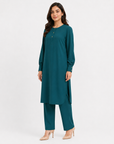 Emerald Teal Scallop Co-ord Set