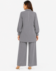 Dove Grey Mandarin Co-ord Set