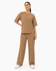 Camel Brown Drop Shoulder Track Suit