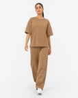Camel Brown Drop Shoulder Track Suit