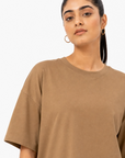 Camel Brown Drop Shoulder Track Suit