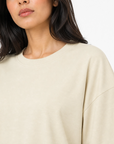 Cream Drop Shoulder Track Suit