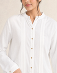White Bizu Pleated Co-ord Set