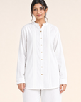 White Bizu Pleated Co-ord Set