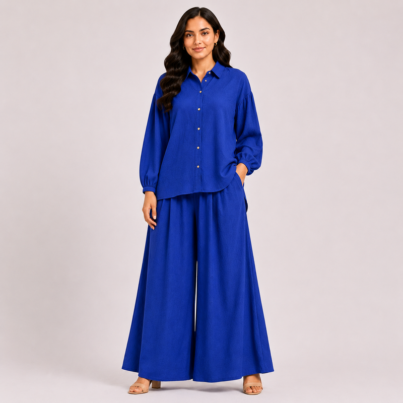 Royal Blue Flapper Co-ord Set