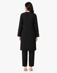 Black V-Neck Co-ord Set