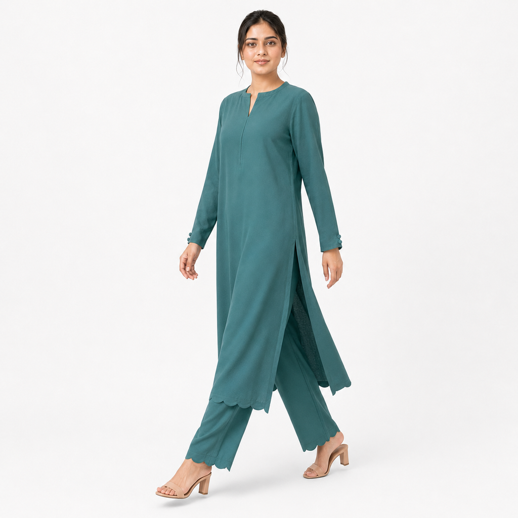 Sage Teal Banline Co-Ord Set