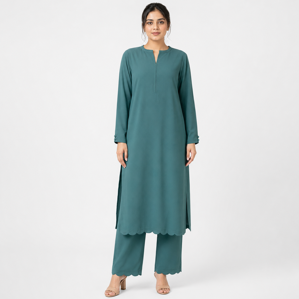 Sage Teal Banline Co-Ord Set
