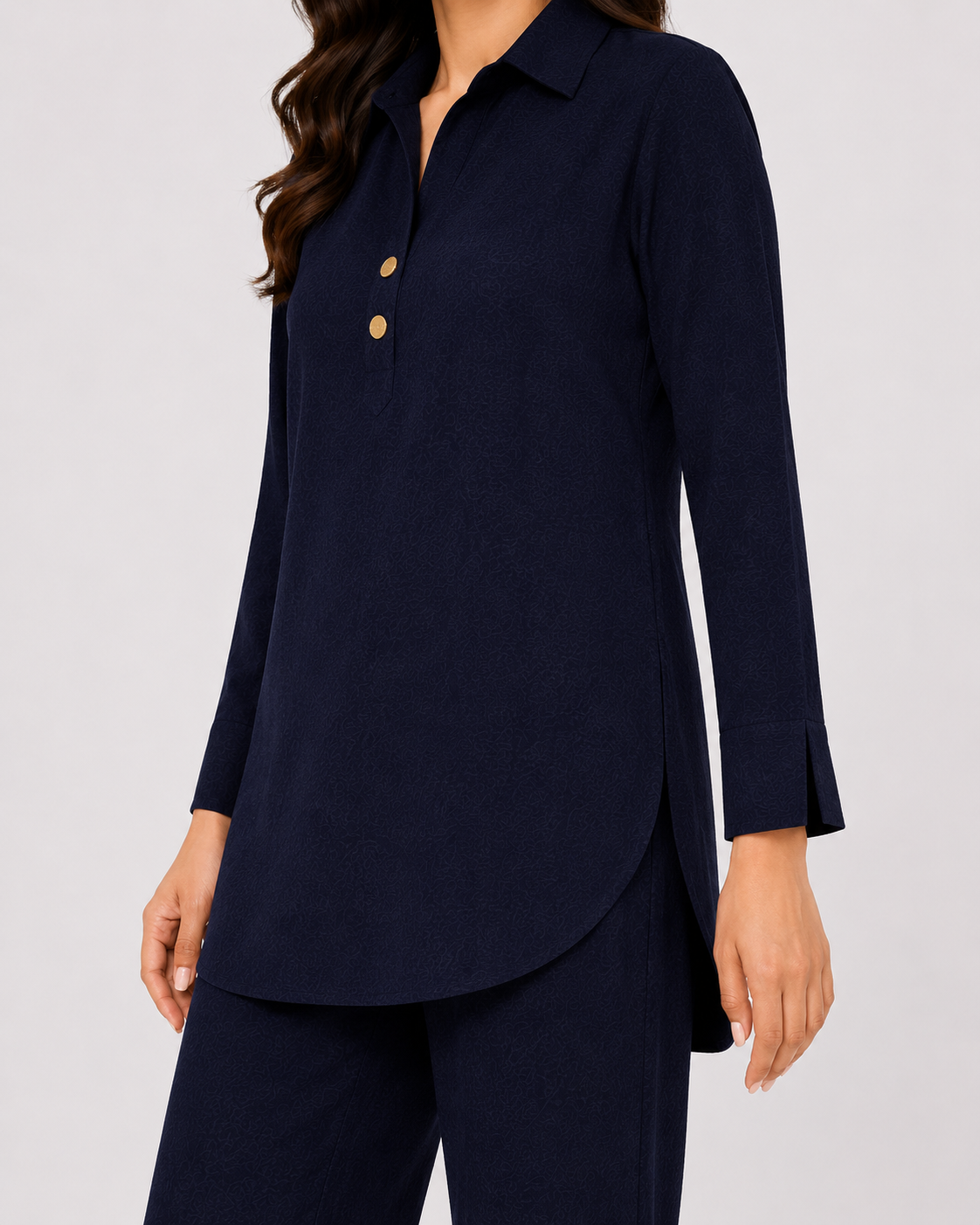 Black Placket Co-Ord Set