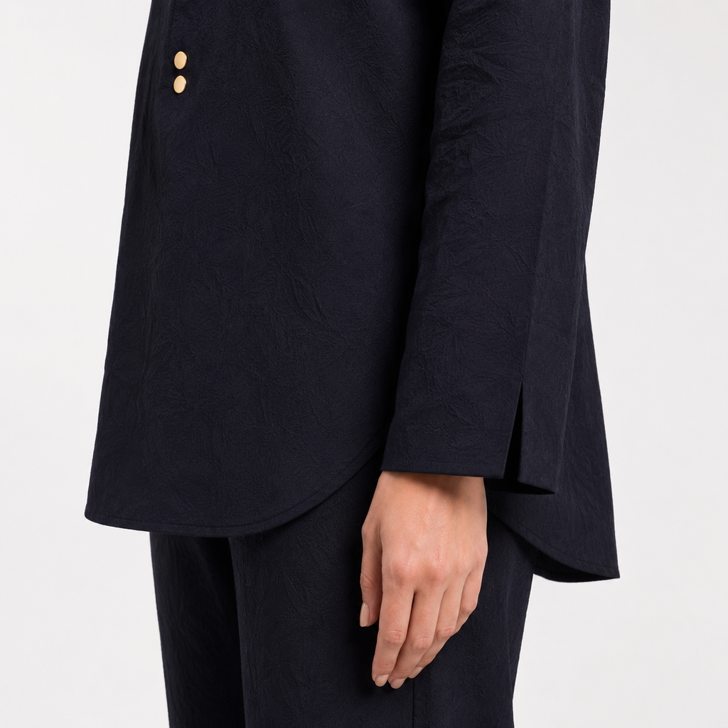 Black Placket Co-Ord Set