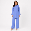 Periwinkle Blue Placket Co-Ord Set