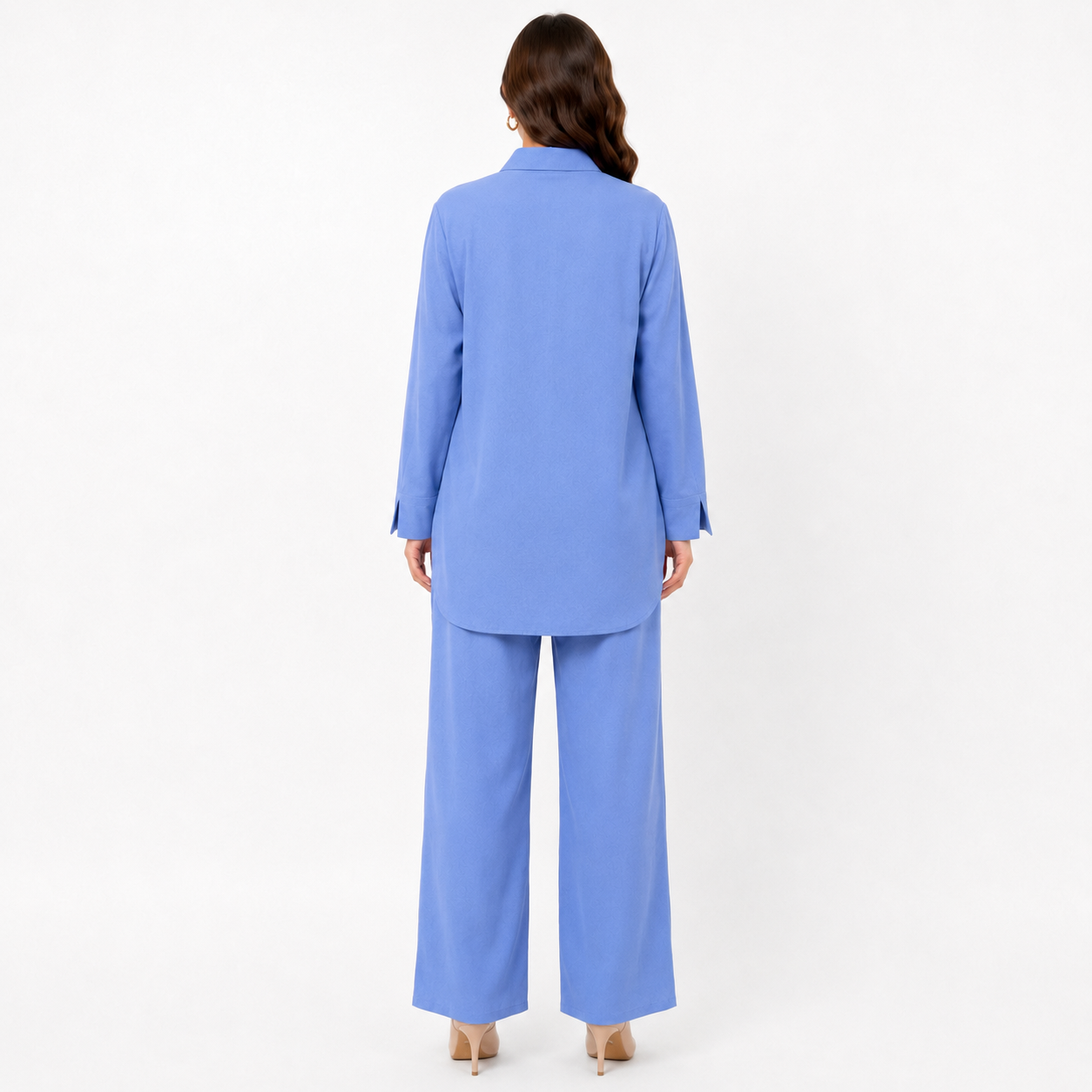 Periwinkle Blue Placket Co-Ord Set