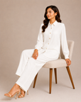 White Collared Co-ord Set