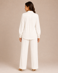 White Collared Co-ord Set