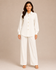 White Collared Co-ord Set