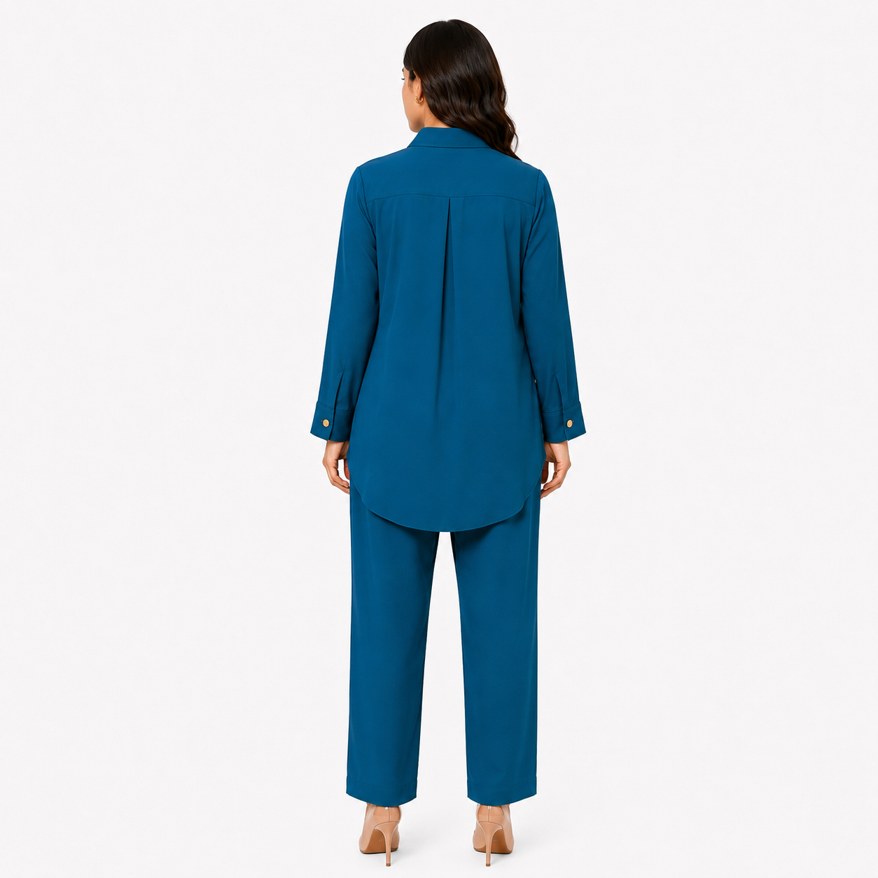 Sapphire Blue Collared Co-Ord Set