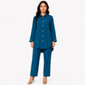 Sapphire Blue Collared Co-Ord Set