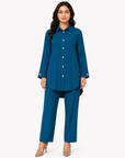 Sapphire Blue Collared Co-ord Set