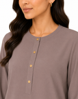 Mink Taupe Scallop Co-ord Set