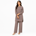Mink Taupe Scallop Co-Ord Set