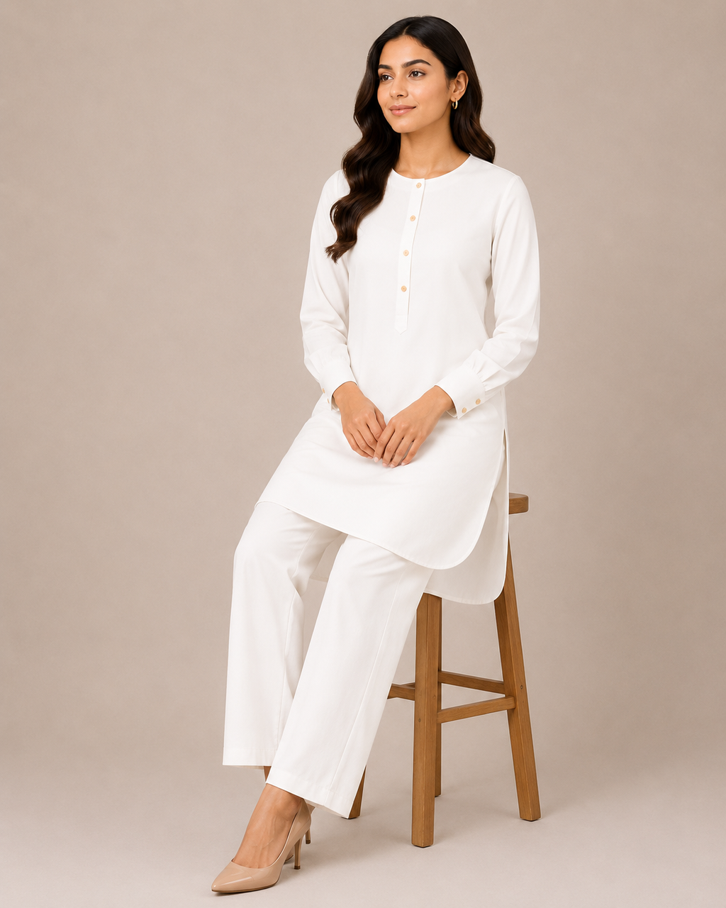 Pearl Ivory Scallop Co-Ord Set