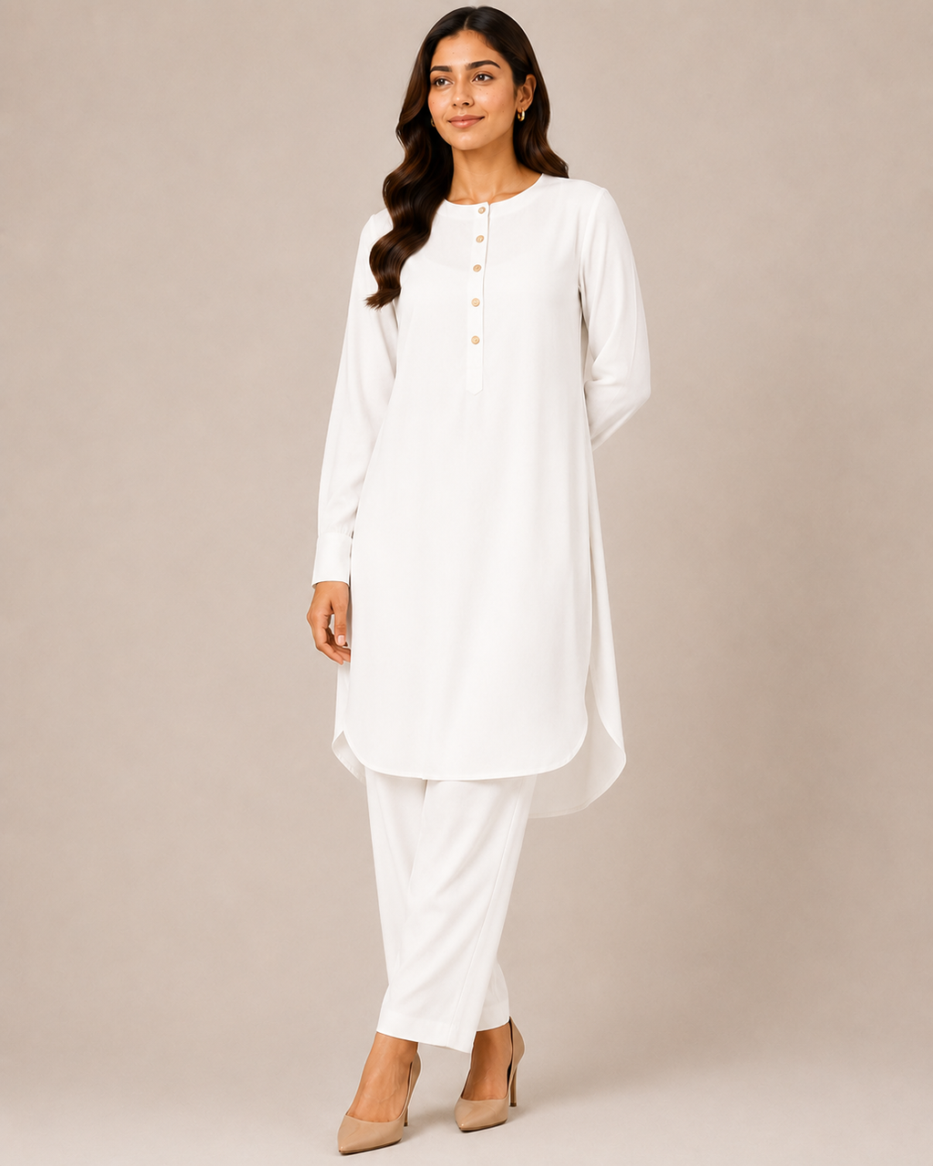 Pearl Ivory Scallop Co-Ord Set