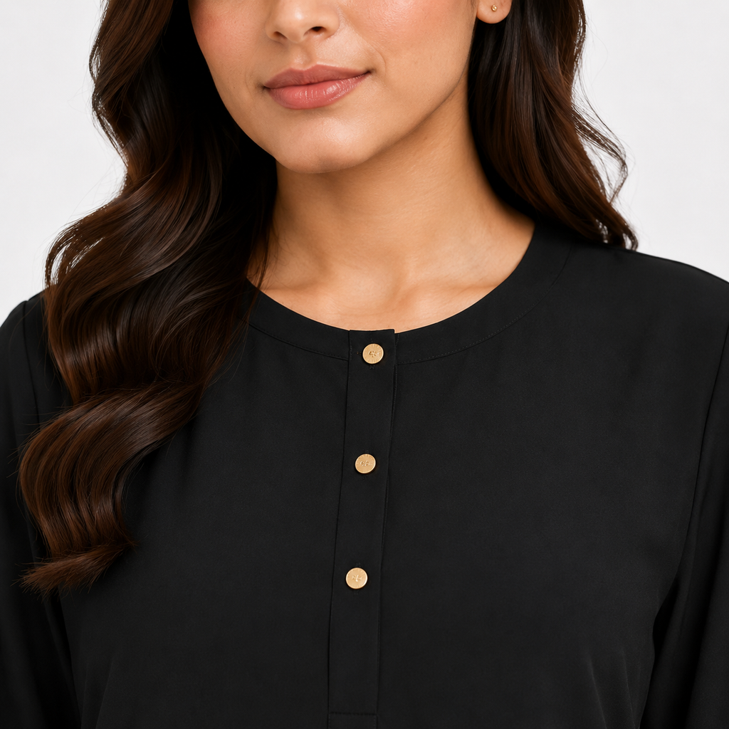 Onyx Black Scallop Co-Ord Set