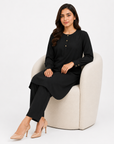 Onyx Black Scallop Co-ord Set
