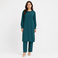 Emerald Teal Scallop Co-Ord Set