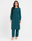 Emerald Teal Scallop Co-ord Set