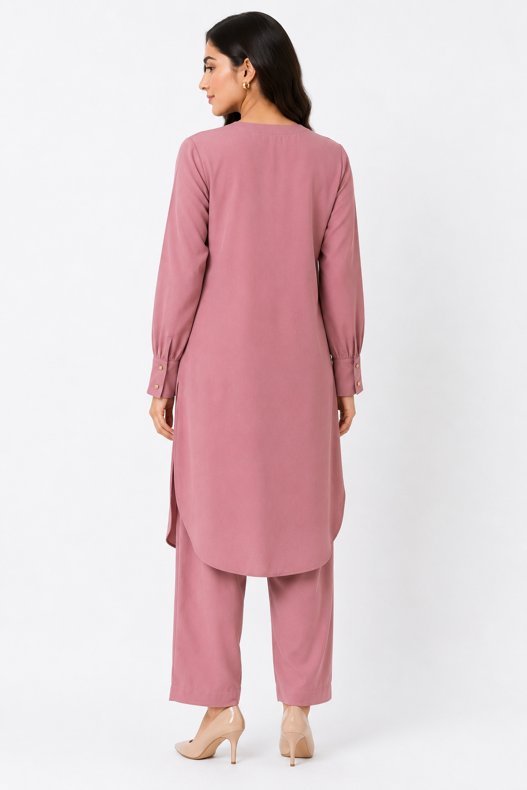 Rose Mauve Scallop Co-Ord Set