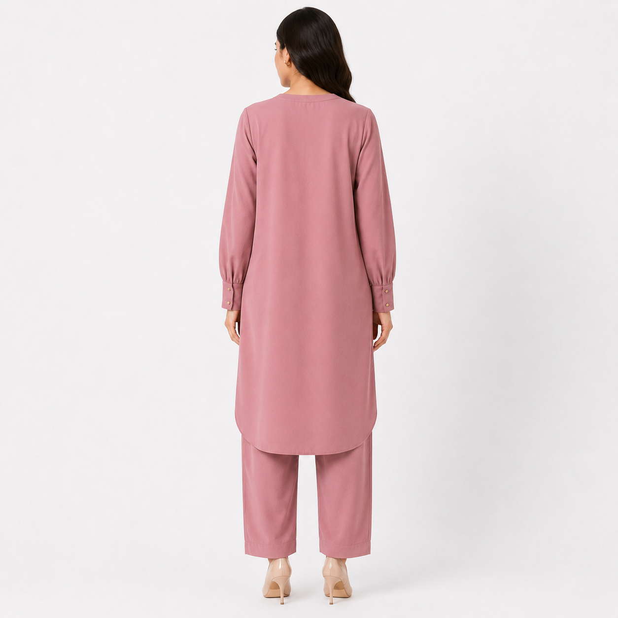 Rose Mauve Scallop Co-Ord Set