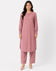 Rose Mauve Scallop Co-ord Set