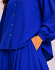 Royal Blue Flapper Co-ord Set