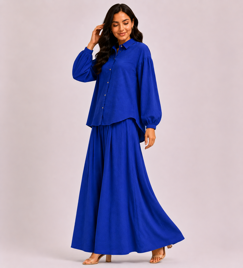 Royal Blue Flapper Co-Ord Set