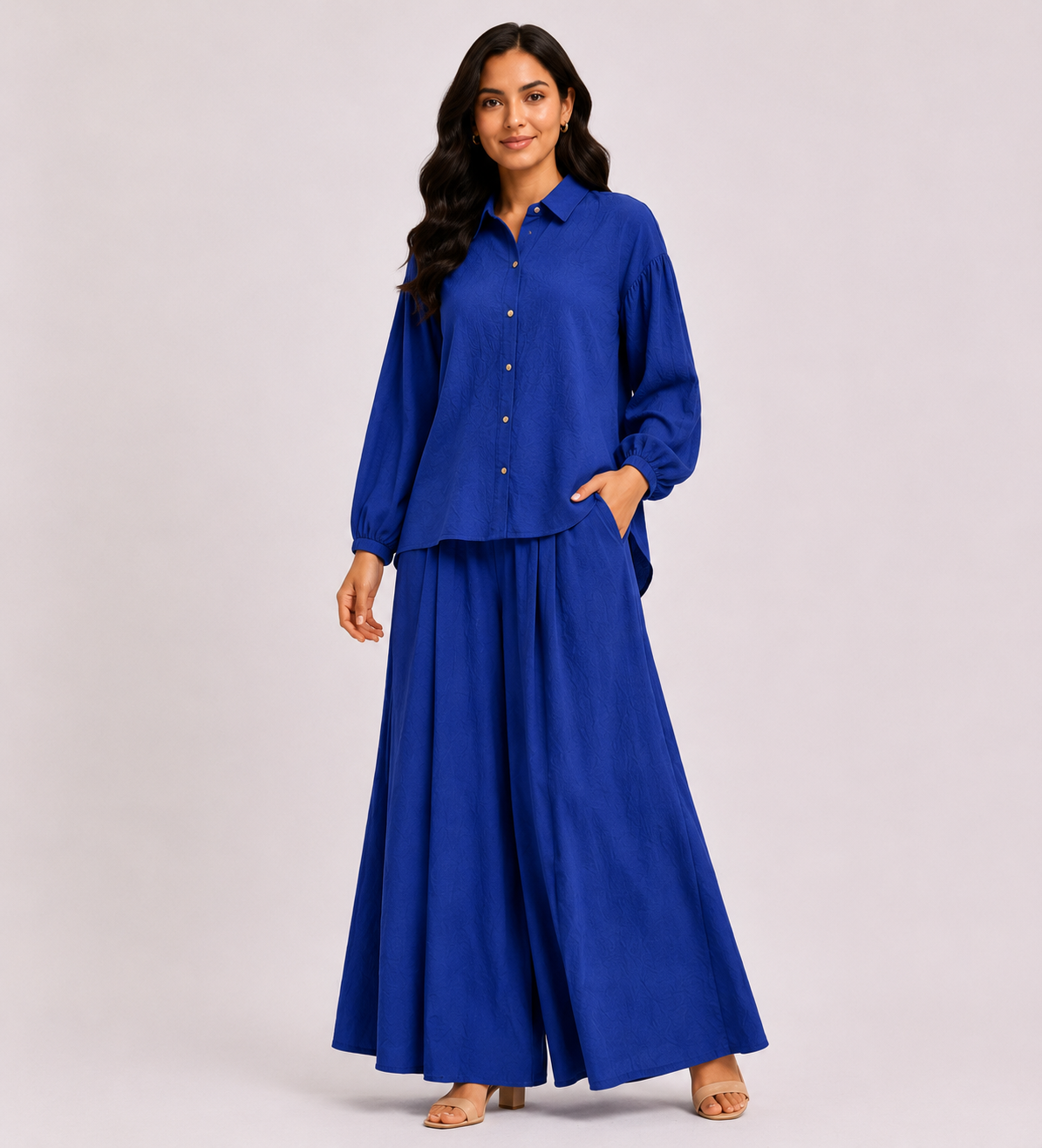 Royal Blue Flapper Co-Ord Set