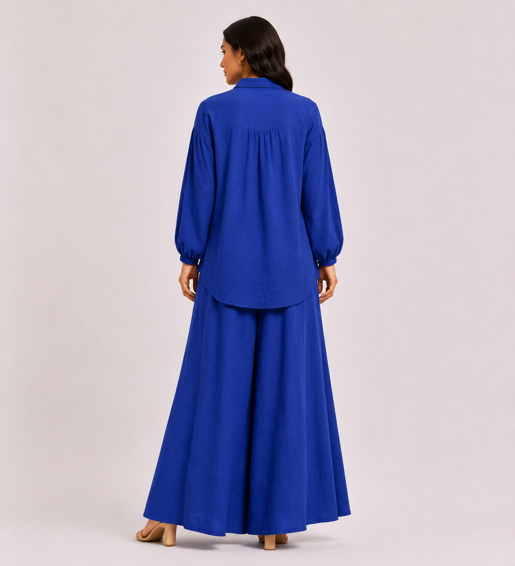 Royal Blue Flapper Co-Ord Set
