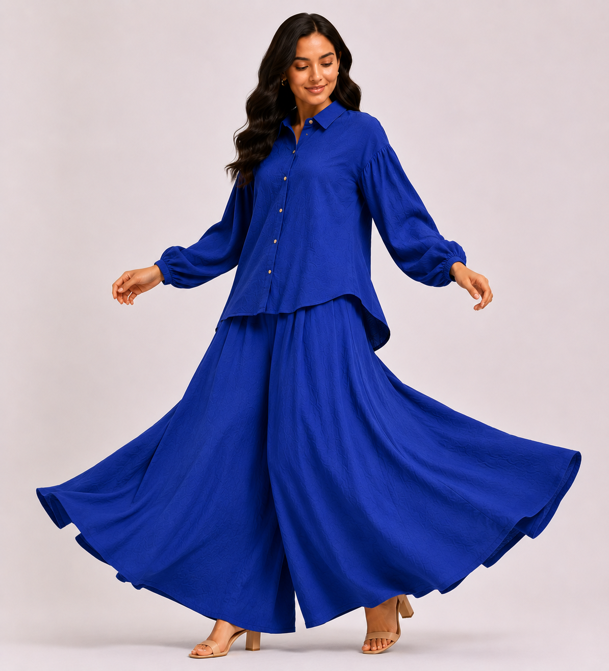 Royal Blue Flapper Co-Ord Set