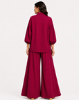Berry Crimson Flapper Co-ord Set