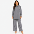 Dove Grey Mandarin Co-Ord Set