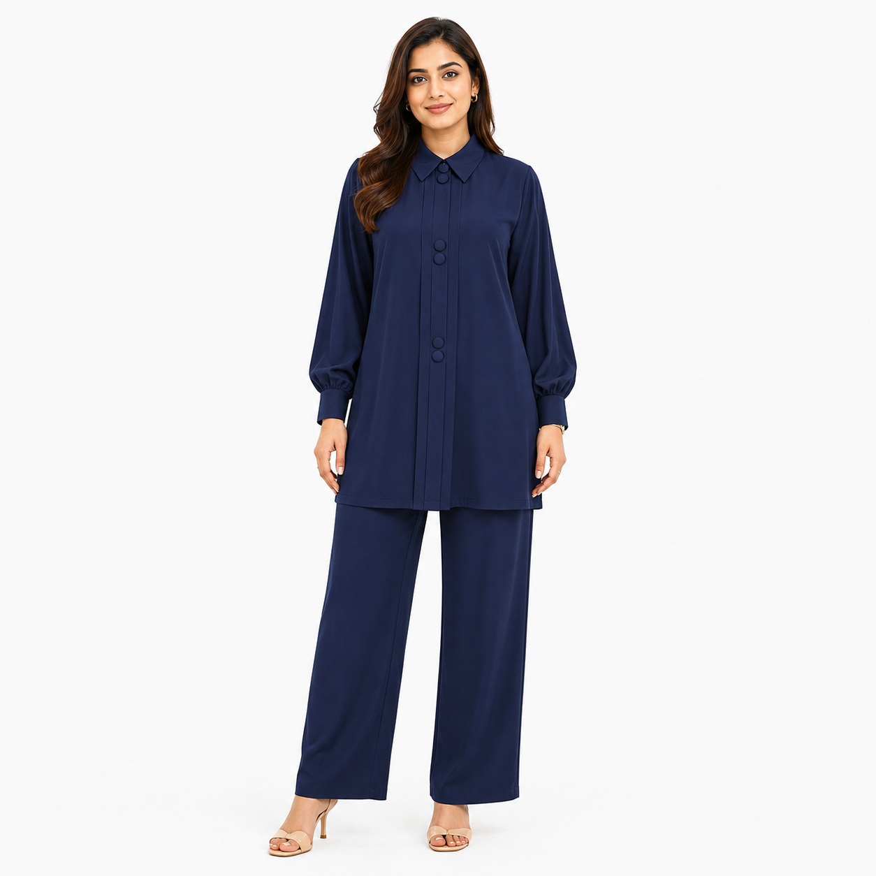 Midnight Navy Mandarin Co-Ord Set