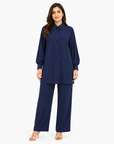 Midnight Navy Mandarin Co-ord Set