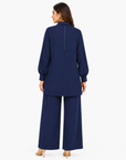 Midnight Navy Mandarin Co-ord Set
