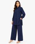 Midnight Navy Mandarin Co-ord Set