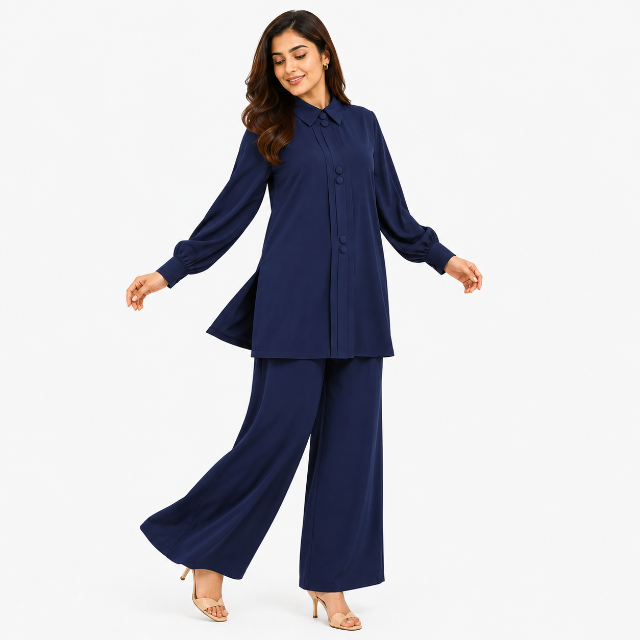 Midnight Navy Mandarin Co-Ord Set